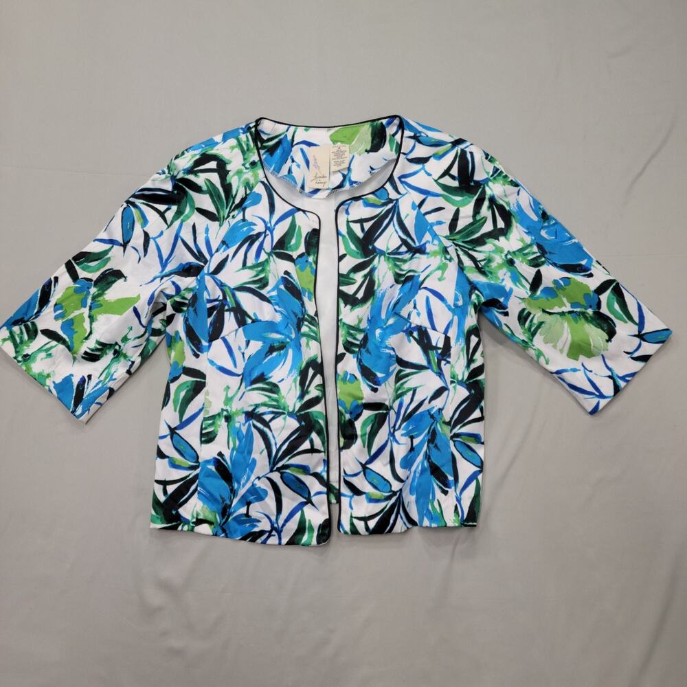 Lavender a Honey Womens Open Front Jacket Size Medium Botanical Cottagecore